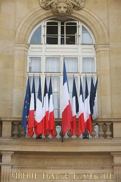 French flags, Paris, France, Europe