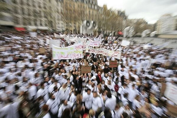 French osteopathy students demonstrating, Paris, France, Europe