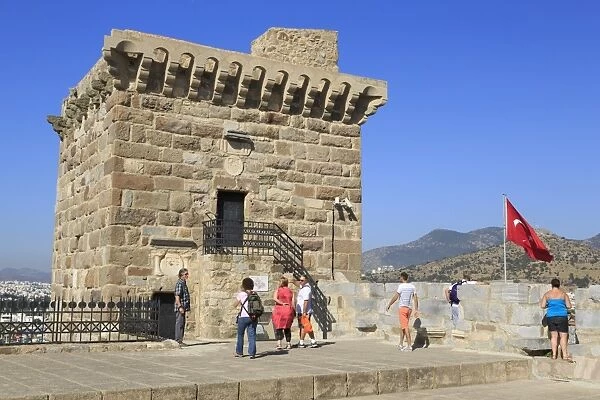 French Tower in Castle of St. Peter, Bodrum, Anatolia, Turkey, Asia Minor, Eurasia