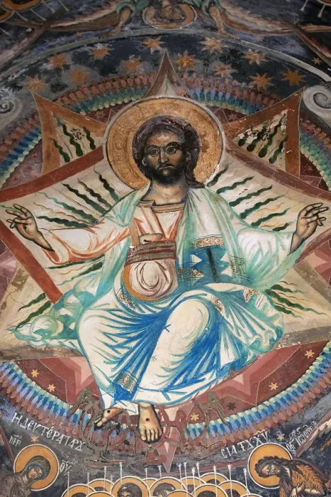 Framed Print : Fresco in Koutloumoussiou Monastery on Mount Athos, UNESCO World Heritage Site, Greece Framed Print : Fresco in Koutloumoussiou Monastery on Mount Athos, UNESCO World Heritage Site, Greece