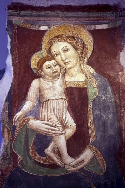 Fresco of Madonna and the child Jesus, Amalfi Cathedral, Amalfi, Costiera Amalfitana