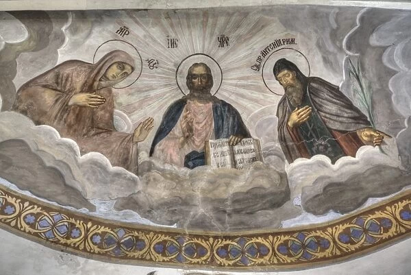 Frescoes, Cathedral, St. Anthony Monastery, UNESCO World Heritage Site, Veliky Novgorod
