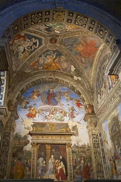 Frescoes by Filippino Lippi, Capella Carafa, Church of Santa Maria sopra Minerva, Rome, Lazio, Italy, Europe