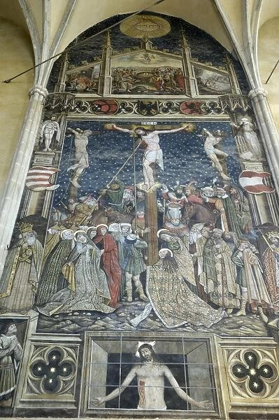 Frescoes inside the Evangelical Cathedral, Sibiu, Transylvania, Romania, Europe