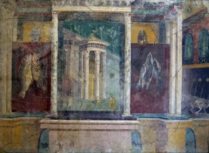Framed Print : Frescoes from Pompeii, National Archaeological Museum, Naples, Campania, Italy, Europe Framed Print : Frescoes from Pompeii, National Archaeological Museum, Naples, Campania, Italy, Europe