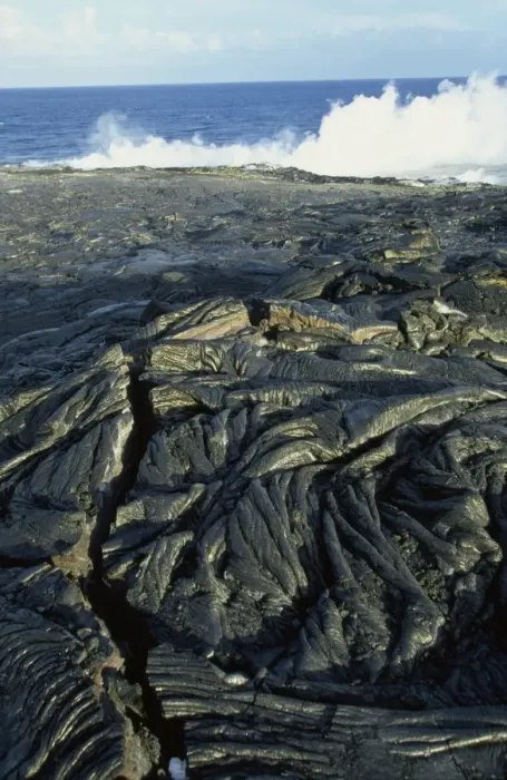 Framed Print : Fresh pahoehoe or ropey lava, close to where steam rises from lava entering the sea on the southeast Puna coast, Big Island, Hawaii, Hawaiian Islands, United States of America, Pacific Framed Print : Fresh pahoehoe or ropey lava, close to where steam rises from lava entering the sea on the southeast Puna coast, Big Island, Hawaii, Hawaiian Islands, United States of America, Pacific