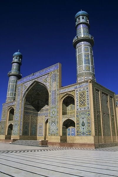 Friday Mosque (Masjet-eJam), restored since 1943, originally laid out in the year 1200 by the Ghorid Sultan Ghiyasyddin on the site of an earlier 10th century mosque, Herat