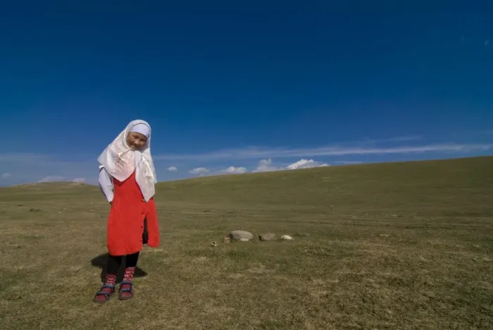Framed Print : Friendly Nomad girl, Song Kol, Kyrgyzstan, Central Asia, Asia Framed Print : Friendly Nomad girl, Song Kol, Kyrgyzstan, Central Asia, Asia