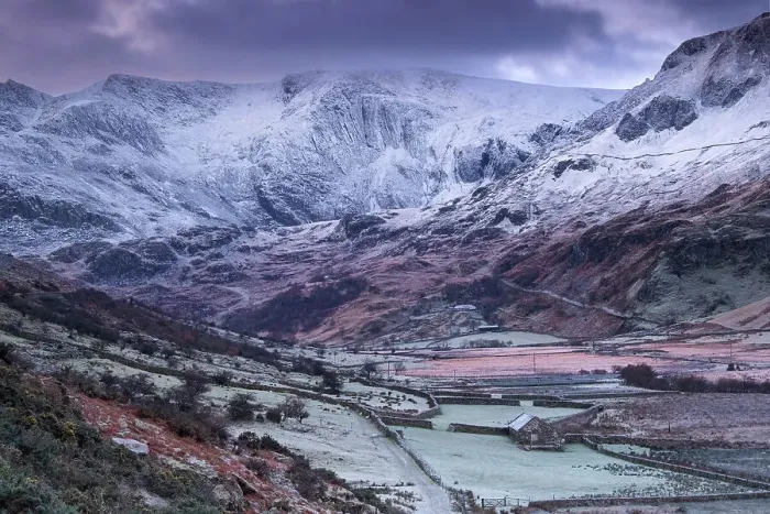 Framed Print : Frosty morning in the Nant Ffrancon valley backed by the Glyderau Mountains, Snowdonia National Park, Eryri, North Wales, United Kingdom, Europe Framed Print : Frosty morning in the Nant Ffrancon valley backed by the Glyderau Mountains, Snowdonia National Park, Eryri, North Wales, United Kingdom, Europe