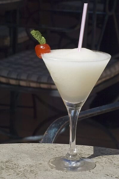 A frozen daiquiri served on the roof terrace of the Park Central Hotel