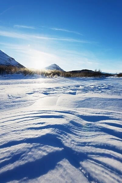 Frozen lake, Abisko National Park, Helsinki, Finland, Scandinavia, Europe