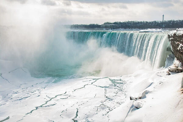 Frozen Niagara Falls, Ontario, Canada, North America