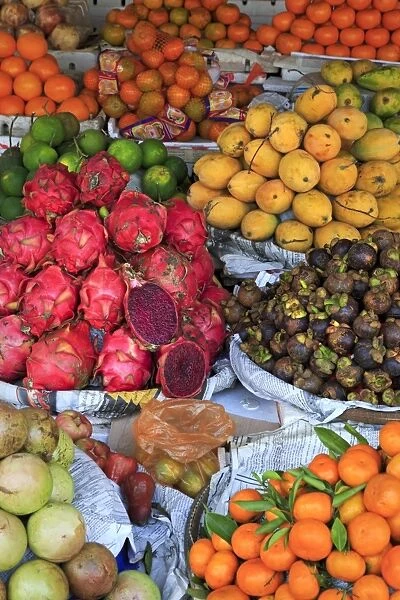 Fruit in Sihanoukville Market, Sihanouk Province, Cambodia, Indochina, Southeast Asia, Asia