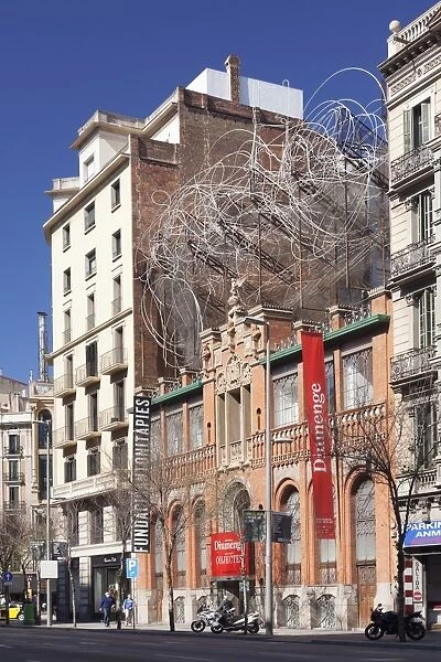 Fundacio Antoni Tapies, Museum, architect Lluis Domenech i Montaner, Barcelona, Catalonia