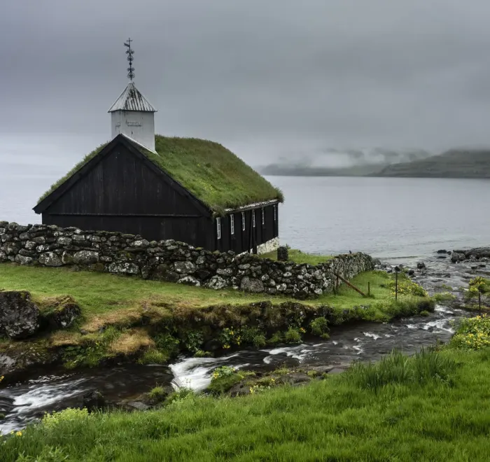 Framed Print : Funnings Kirkja Church, Eysturoy, Faroe Islands, Denmark, Atlantic, Europe Framed Print : Funnings Kirkja Church, Eysturoy, Faroe Islands, Denmark, Atlantic, Europe
