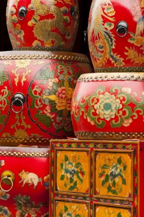Framed Print : Furniture shop, Panjiayuan flea market, Chaoyang District, Beijing, China, Asia