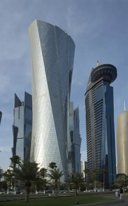 Framed Print : Futuristic skyscrapers downtown in Doha, Qatar, Middle East Framed Print : Futuristic skyscrapers downtown in Doha, Qatar, Middle East