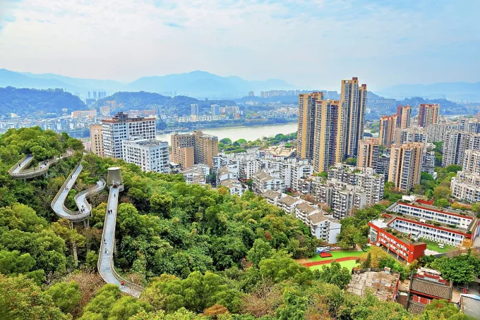 Framed Print : Fuzhou city view and FuDao (Fortune Walkway), Fuzhou, Fujian Province, China Framed Print : Fuzhou city view and FuDao (Fortune Walkway), Fuzhou, Fujian Province, China