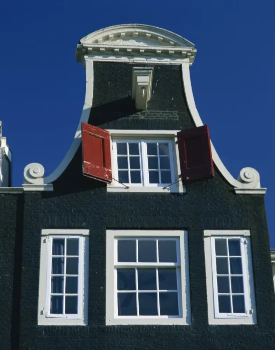 Framed Print : Gable end of a typical house in Amsterdam, Holland, Europe Framed Print : Gable end of a typical house in Amsterdam, Holland, Europe