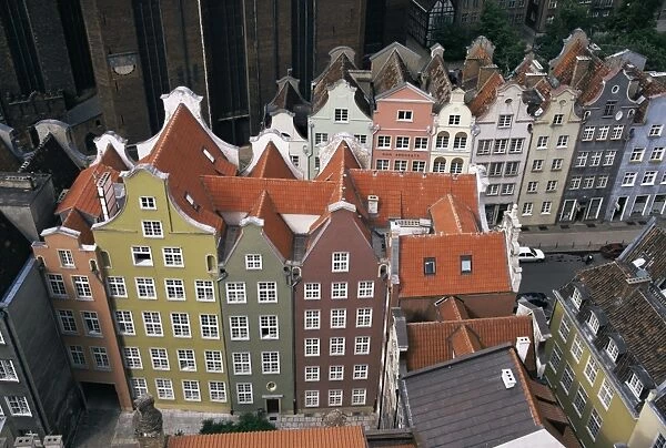 Gables and painted facades of Hanseatic Gdansk