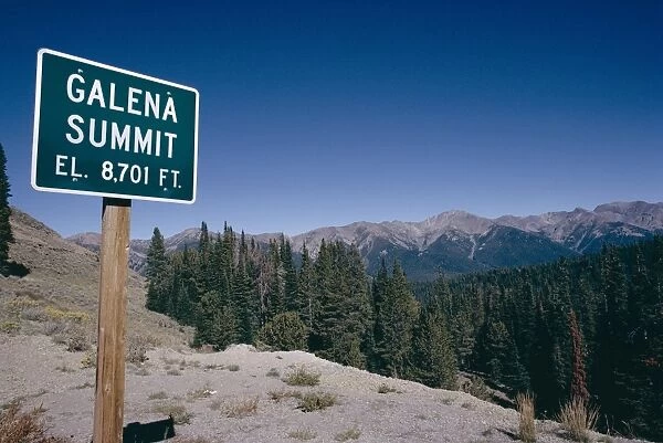 Galena summit view with sign