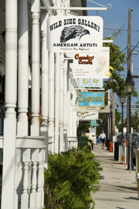Framed Print : Galleries on Duval Street Framed Print : Galleries on Duval Street