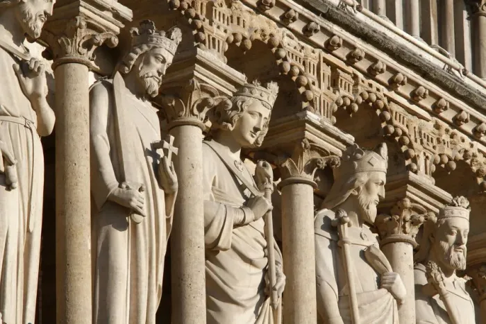 Framed Print : Gallery of the biblical Kings of Judah, Western Facade, Notre Dame de Paris Cathedral Framed Print : Gallery of the biblical Kings of Judah, Western Facade, Notre Dame de Paris Cathedral