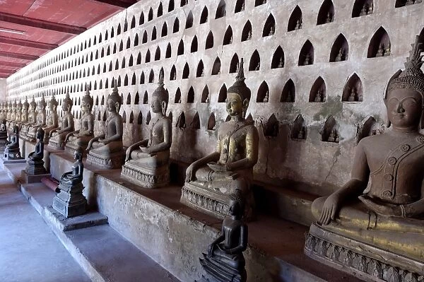 The gallery or cloister surrounding the Sim, Wat Sisaket, Vientiane, Laos