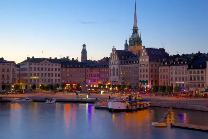 Framed Print : Gamla Stan and Riddarholmen with spire of Riddarholmskyrkan (Riddarholmen Church) at dusk, Stockholm, Sweden, Scandinavia, Europe Framed Print : Gamla Stan and Riddarholmen with spire of Riddarholmskyrkan (Riddarholmen Church) at dusk, Stockholm, Sweden, Scandinavia, Europe