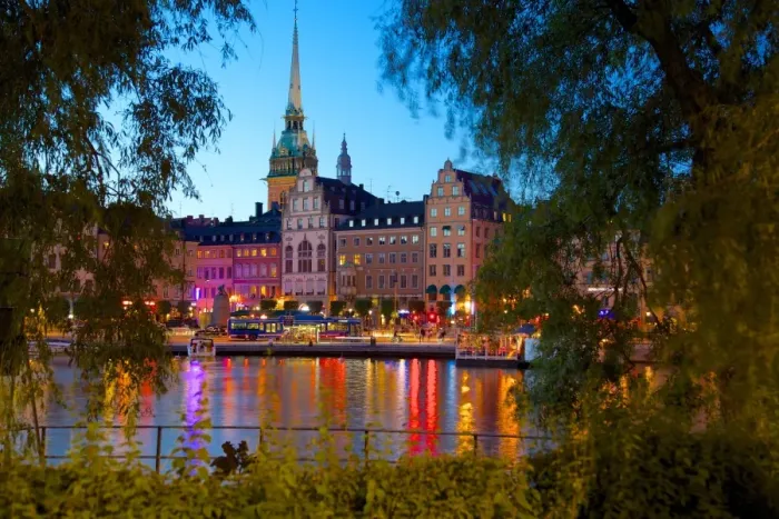 Framed Print : Gamla Stan and Riddarholmen with spire of Riddarholmskyrkan (Riddarholmen Church) at dusk, Stockholm, Sweden, Scandinavia, Europe Framed Print : Gamla Stan and Riddarholmen with spire of Riddarholmskyrkan (Riddarholmen Church) at dusk, Stockholm, Sweden, Scandinavia, Europe
