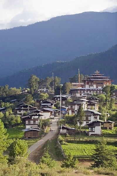 Gangtey Gompa (Monastery), Phobjikha Valley, Bhutan, Himalayas, Asia