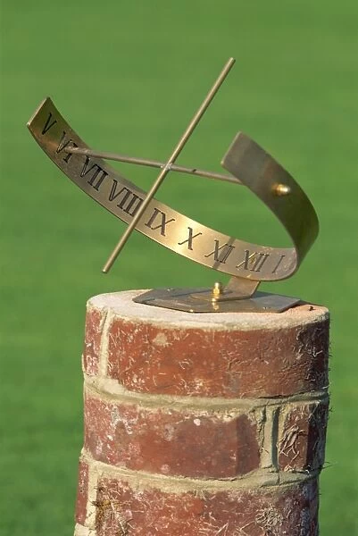 Garden sundial, Herstmonceux Castle, Sussex, England, United Kingdom, Europe