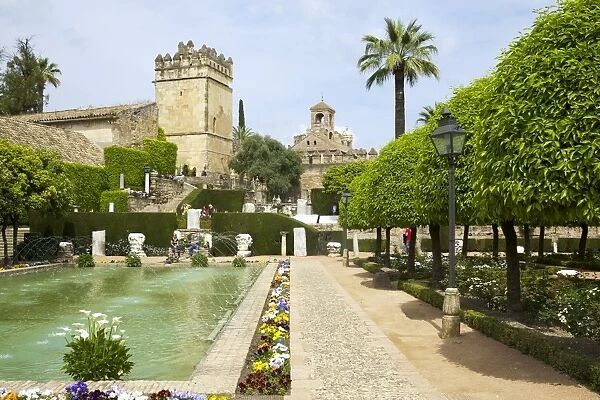 Gardens in Alcazar, Cordoba, Andalucia, Spain, Europe
