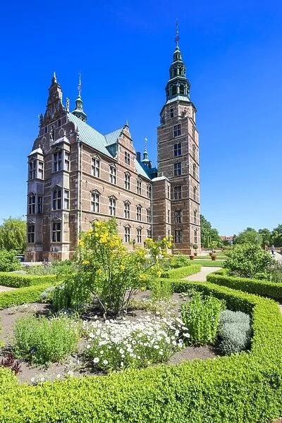 Gardens and Rosenborg Castle built in the Dutch Renaissance style, Copenhagen, Denmark