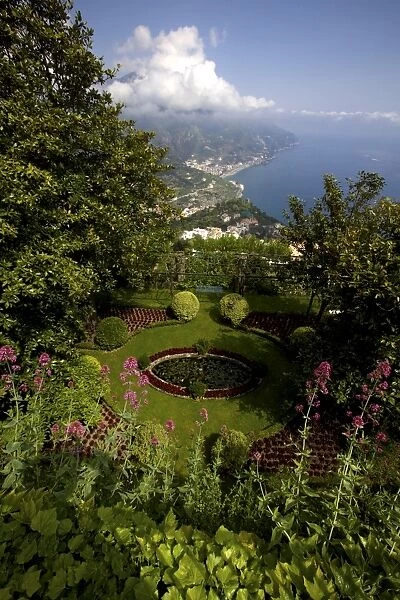 The gardens of the Villa Cimbrone in Ravello, Amalfi coast, UNESCO World Heritage Site