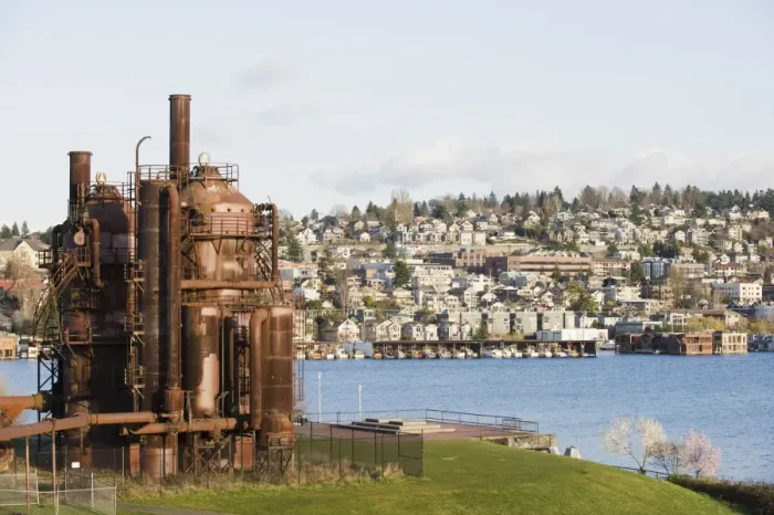 Framed Print : Gas Works Park, Lake Union, Seattle, Washington State, United States of America Framed Print : Gas Works Park, Lake Union, Seattle, Washington State, United States of America