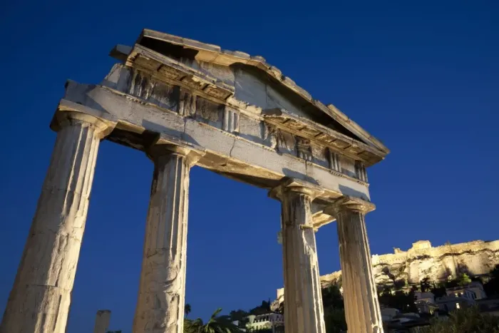 Framed Print : Gate of Athena Archegetis and the Acropolis at night, UNESCO World Heritage Site, Athens, Greece, Europe Framed Print : Gate of Athena Archegetis and the Acropolis at night, UNESCO World Heritage Site, Athens, Greece, Europe