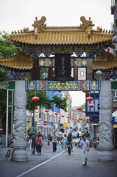 Gate in Chinatown, The Hague, Netherlands, Europe