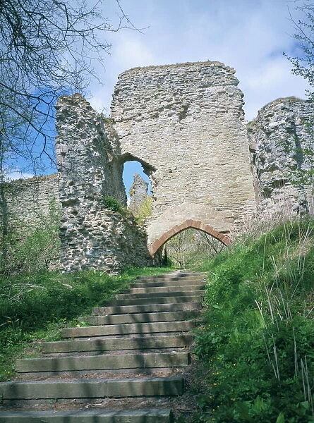 Keep gatehouse of Wigmore Castle, managed by English Heritage, Herefordshire