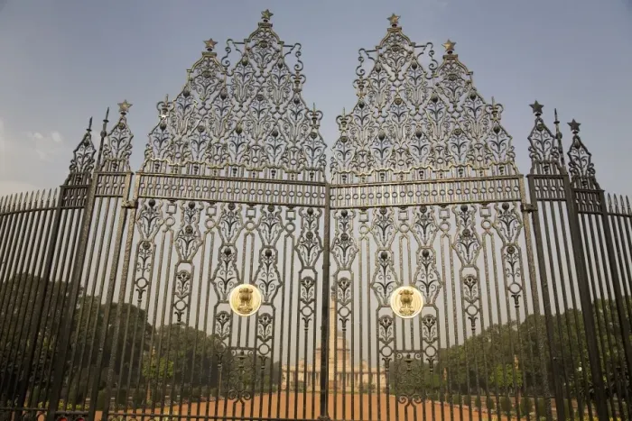 Framed Print : The gates of the Rashtrapati Bhavan, the official residence of the President of India Framed Print : The gates of the Rashtrapati Bhavan, the official residence of the President of India