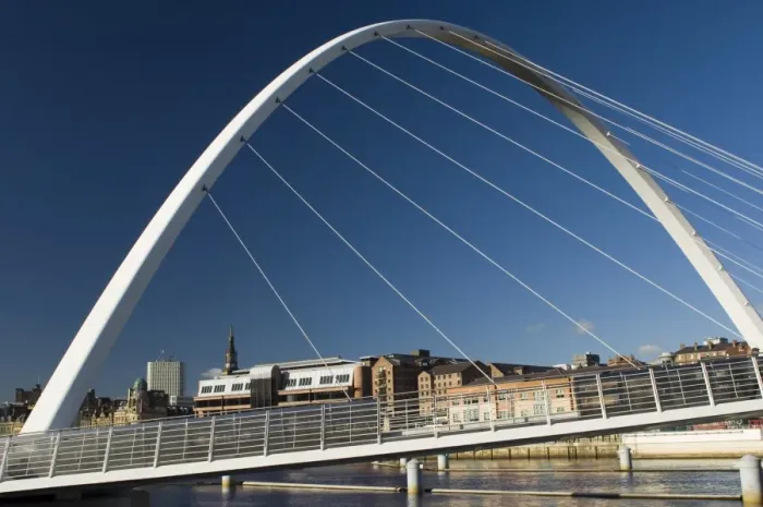 Framed Print : Gateshead Centenary Footbridge, Newcastle upon Tyne, Tyneside, England Framed Print : Gateshead Centenary Footbridge, Newcastle upon Tyne, Tyneside, England