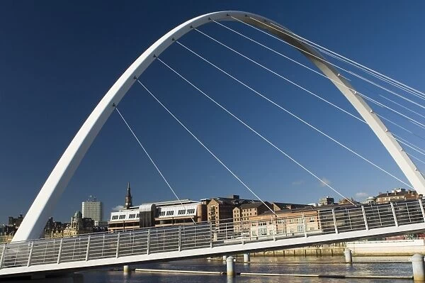 Gateshead Centenary Footbridge, Newcastle upon Tyne, Tyneside, England