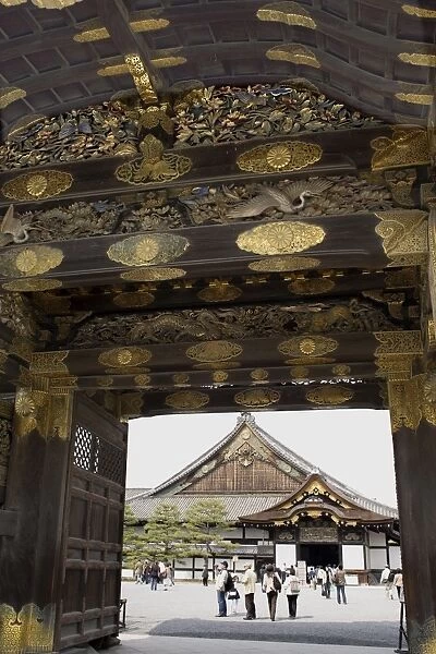 Gateway to Nijo castle, Kyoto, Japan, Asia