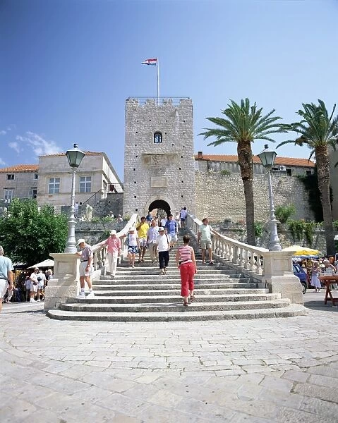 Gateway to the Old City, Veliki Revelin Tower, Korcula Town, Korcula Island