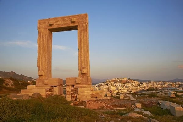 Gateway, Temple of Apollo, archaeological site, Naxos, Cyclades, Greek Islands, Greece, Europe