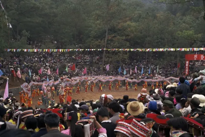 Framed Print : Gathering of minority groups from Yunnan for Torch Festival, Yuannan, China, Asia