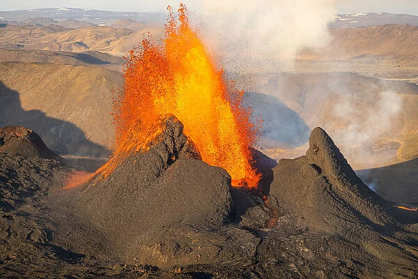 The Geldingadalir Volcanic Eruption, Fagradalsfjall, Iceland, Polar Regions