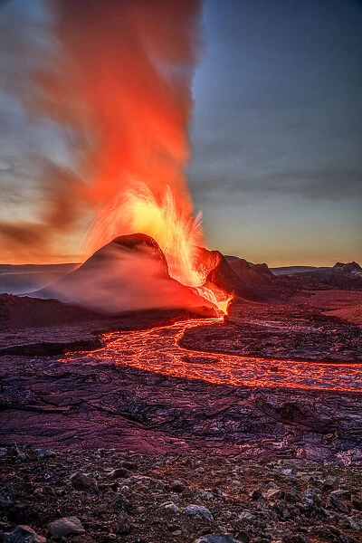 The Geldingadalir Volcanic Eruption, Fagradalsfjall, Iceland, Polar Regions