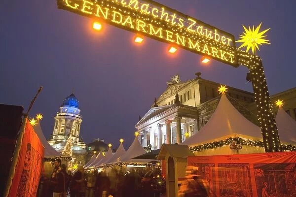 Gendarmen markt Christmas market, Deutscher Dom and Konzert Haus, Berlin, Germany, Europe