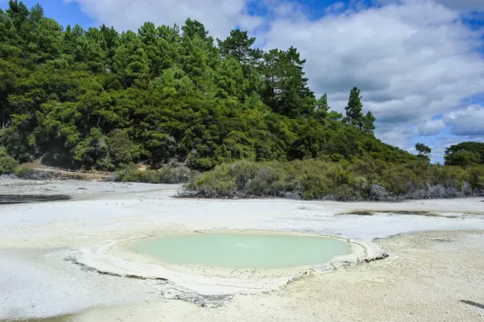 Framed Print : Geoactive thermal pool, Wai-O-Tapu Thermal Wonderland, Waiotapu, North Island, New Zealand, Pacific